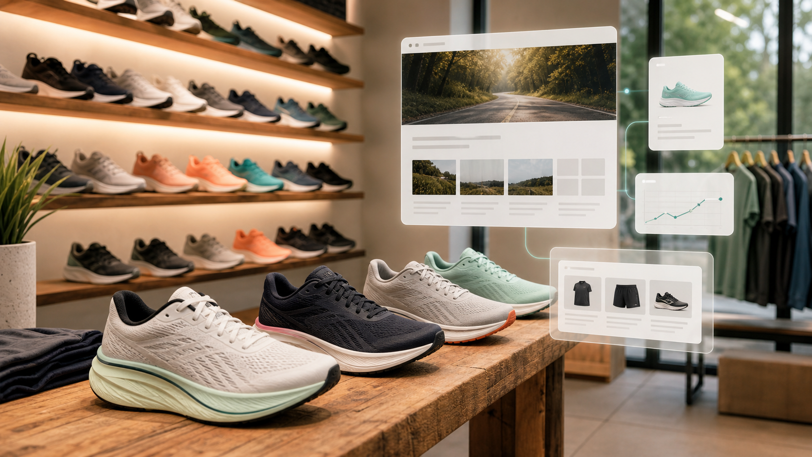 Specialty running store ecommerce project visual
